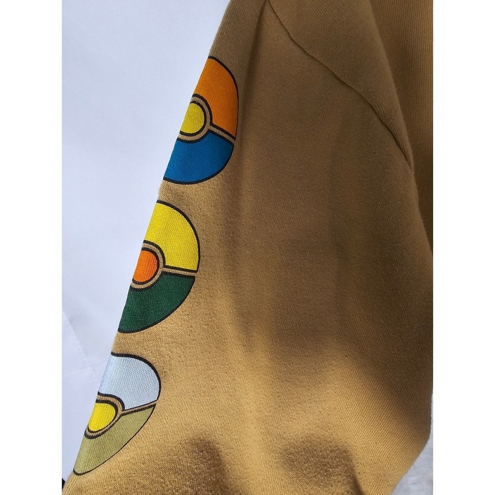 Pokemon Pikachu Hoodie Mustard Yellow Gray Colorblock Poke Balls Boys XL Kids - Picture 3 of 4